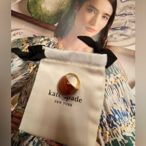 NWOT Kate Spade Resin Mood Brown Stone Ring